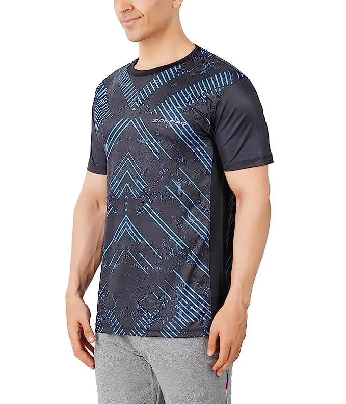 ZAKPRO Men Sports Tees(Cross Blue)